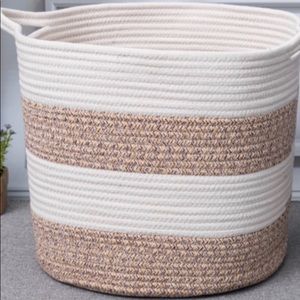 Cream and tan decorative basket
